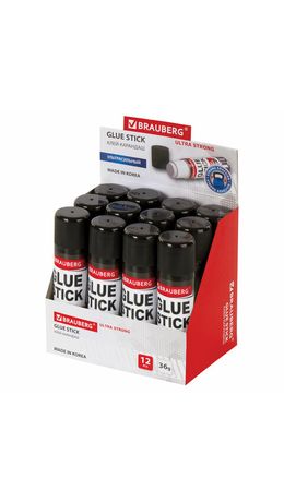 Клей-карандаш BRAUBERG ULTRA STRONG, УСИЛЕННАЯ ФОРМУЛА, 36 г, ЮЖНАЯ КОРЕЯ, 22хххх, 229546