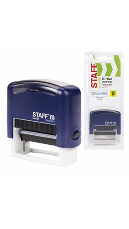 Штамп стандартный STAFF "ОПЛАЧЕНО", оттиск 38х14 мм, "Printer 9011T", 23хххх, 237421