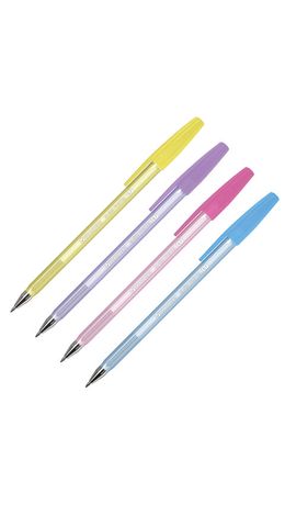 Ручка шариковая BRAUBERG "M-500 PASTEL", СИНЯЯ, корпус ассорти, узел 0,7 мм, линия письма 0,35 мм, 143450