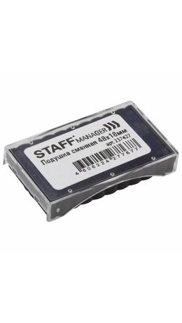 Подушка сменная STAFF (48х18 мм) для штампов "Printer 8052", синяя, 23хххх, 237427
