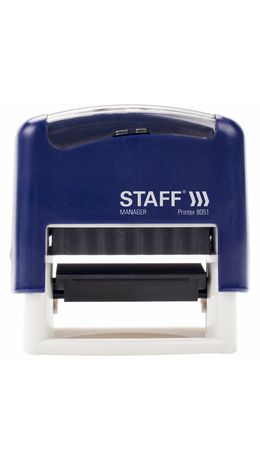 Штамп самонаборный 3-строчный STAFF, оттиск 38х14 мм, "Printer 8051", КАССА В КОМПЛЕК, 237423