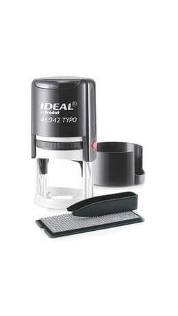 Печать самонаборная 1,5-круга,оттиск D=42 синий,TRODAT IDEAL 46042DB-R1,5, крышка, КАССА В КОМПЛЕКТЕ, 161484