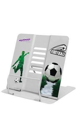 Подставка для книг и учебников ЮНЛАНДИЯ "Play Football", регулируемый угол наклона, металл, 237574