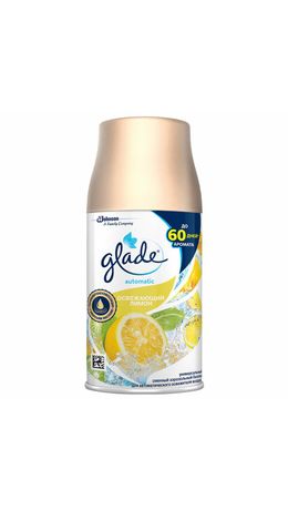 Сменный баллон 269 мл GLADE "Сицилийский лимонад и мята", для автоматических освежителей, универсальный, 61205