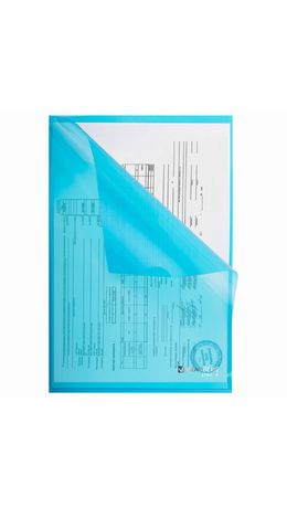Папка-уголок плотная BRAUBERG SUPER 0,18 мм синяя, 270479
