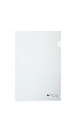 Папка-уголок плотная BRAUBERG SUPER 0,18 мм прозрачная, 270478