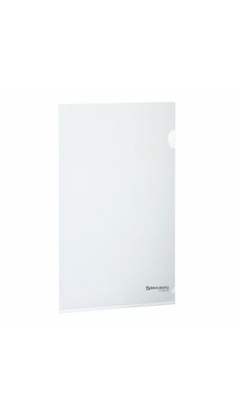 Папка-уголок плотная BRAUBERG SUPER 0,18 мм прозрачная, 270478