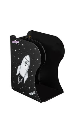 Подставка-держатель для книг и учебников ЮНЛАНДИЯ "Space", раздвижная, металлическая, 237901