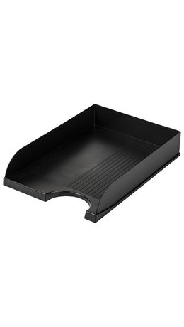 Лоток горизонтальный для бумаг BRAUBERG Standard, 350х253х65 мм, черный, 237947