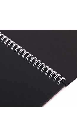 Скетчбук, черная бумага 120 г/м2, 195х300, 30л, гребень, SoftTouch, выборочный лак, Авокадо, 97644