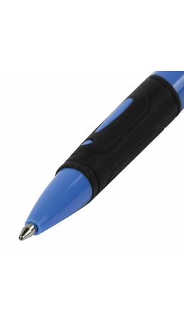 Ручка шариковая автоматическая с грипом STAFF College BP-16 Neon, СИНЯЯ, ассорти, 0,35 мм, 143750