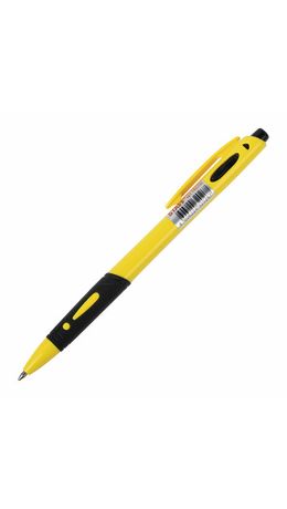 Ручка шариковая автоматическая с грипом STAFF College BP-16 Neon, СИНЯЯ, ассорти, 0,35 мм, 143750
