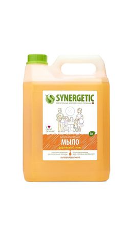 Мыло жидкое 5л SYNERGETIC "Фруктовый микс", гипоаллергенное, биоразлагаемое, ш/к 5843, 105502