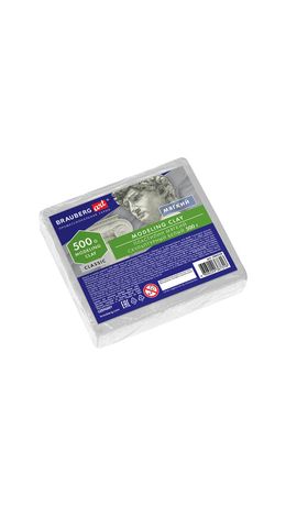 Пластилин скульптурный BRAUBERG ART CLASSIC, белый, 0,5 кг, мягкий, 106518