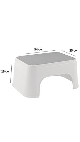 Стремянка-табурет-подставка 1 ступень, пластиковая, 16х34х26см, нагрузка 200кг, цвет, 434150065