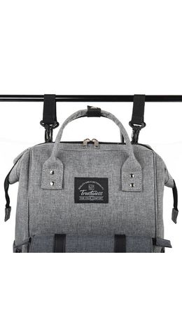 Рюкзак для мамы BRAUBERG MOMMY, крепления для коляски, термокарманы, серый, 41x24x17см, 270818