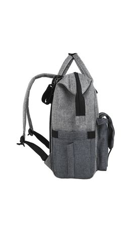 Рюкзак для мамы BRAUBERG MOMMY, крепления для коляски, термокарманы, серый, 41x24x17см, 270818