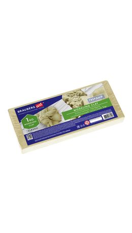 Пластилин скульптурный BRAUBERG ART CLASSIC, телесный, 1 кг, твердый, 106527