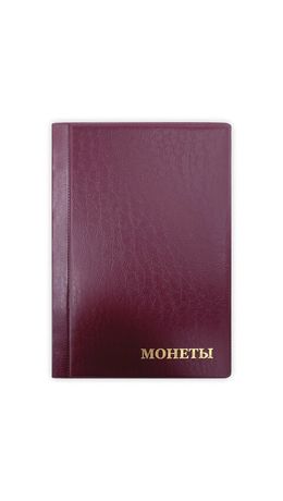 Альбом нумизмата для 138 монет, 125х185 мм, ПВХ, бордовый, STAFF, 238078