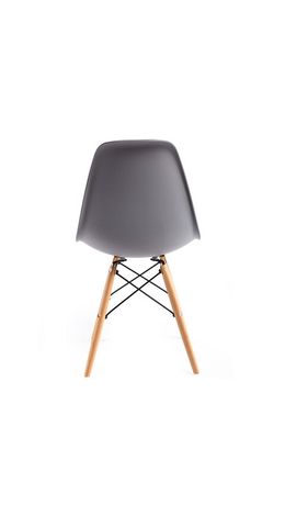 Стулья BRABIX "Eames CF-010", КОМПЛЕКТ 4 шт., пластик серый, опоры дерево/металл, 532632, 2033A