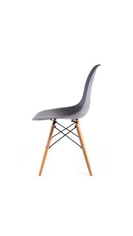 Стулья BRABIX "Eames CF-010", КОМПЛЕКТ 4 шт., пластик серый, опоры дерево/металл, 532632, 2033A