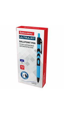 Ручка шариковая автоматическая BRAUBERG ULTRA-RT, СИНЯЯ, 0,7мм, линия 0,35мм, 143935