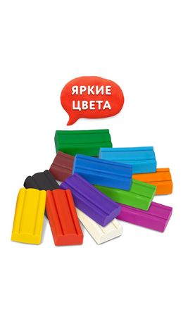 Пластилин мягкий ЮНЛАНДИЯ "ВЕСЕЛЫЙ ШМЕЛЬ", 6 цветов, 90 г, СО СТЕКОМ, 106671