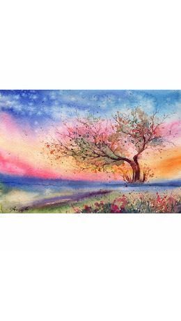 Краски акварельные ЮНЛАНДИЯ "ЮНЫЙ ВОЛШЕБНИК", медовые, 10+2 цвета (золото+серебро), круглые кюветы, пластик, 192360