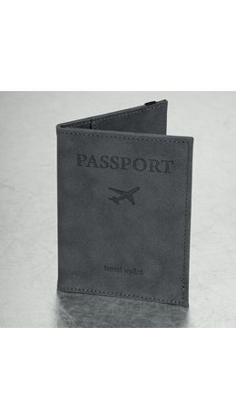 Обложка для паспорта с карманами и резинкой, мягкая экокожа, "PASSPORT", серая, BRAUBERG, 238203