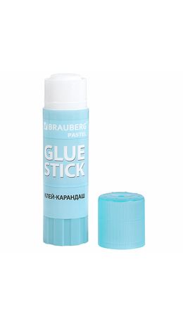 Клей-карандаш в пастельном корпусе BRAUBERG PASTEL, 15 г, PVP-основа, ассорти, 271249