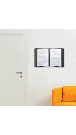 Демосистема настольная/настенная на 10 панелей, с 10 черными панелями А4, STAFF "Profit", 238218