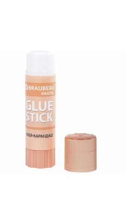 Клей-карандаш в пастельном корпусе BRAUBERG PASTEL, 15 г, PVP-основа, ассорти, 271249