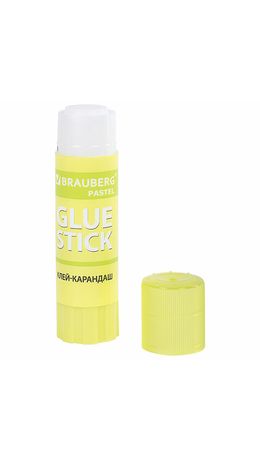 Клей-карандаш в пастельном корпусе BRAUBERG PASTEL, 15 г, PVP-основа, ассорти, 271249