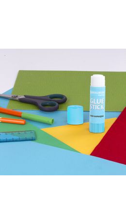 Клей-карандаш в пастельном корпусе BRAUBERG PASTEL, 15 г, PVP-основа, ассорти, 271249