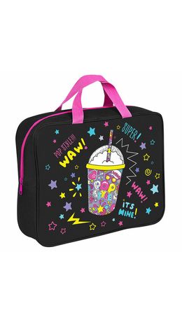 Папка на молнии с ручками BRAUBERG А4, 1 отделение, полиэстер, 80 мм, "Pop style", 271480
