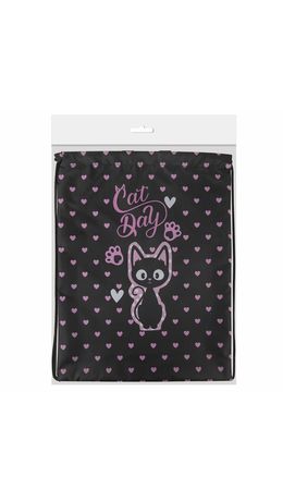 Мешок для обуви BRAUBERG KIDS, с петлей, 42х34 см, "Amazed cat", 271629