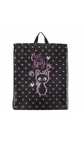 Мешок для обуви BRAUBERG KIDS, с петлей, 42х34 см, "Amazed cat", 271629