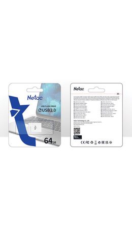 Флеш-диск 64 GB NETAC U116, USB 2.0, белый, NT03U116N-064G-20WH