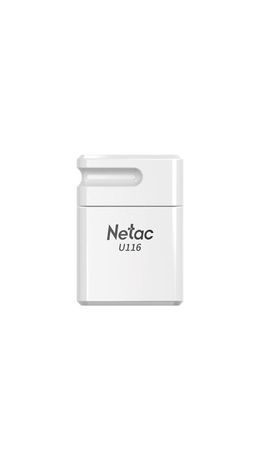 Флеш-диск 64 GB NETAC U116, USB 2.0, белый, NT03U116N-064G-20WH