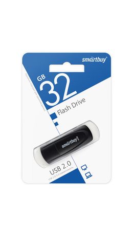 Флеш-диск 32 GB SMARTBUY Scout USB 2.0, черный, SB032GB2SCK