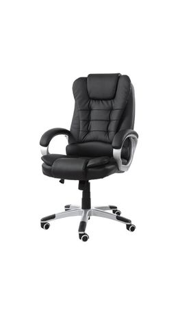 Кресло офисное BRABIX "Comfort MS-003", 6 массажных модулей, экокожа, черное, 532521