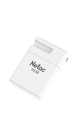 Флеш-диск 16 GB NETAC U116, USB 2.0, белый, NT03U116N-016G-20WH