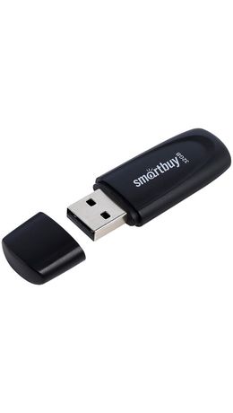 Флеш-диск 32 GB SMARTBUY Scout USB 2.0, черный, SB032GB2SCK