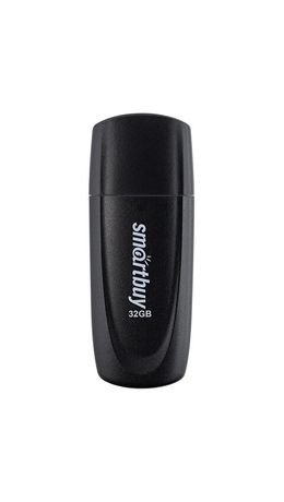 Флеш-диск 32 GB SMARTBUY Scout USB 2.0, черный, SB032GB2SCK