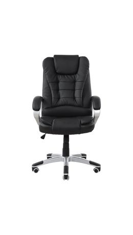 Кресло офисное BRABIX "Comfort MS-003", 6 массажных модулей, экокожа, черное, 532521