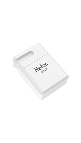 Флеш-диск 16 GB NETAC U116, USB 2.0, белый, NT03U116N-016G-20WH
