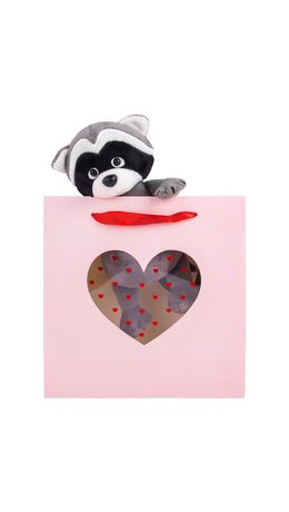 Пакет подарочный 20х20х8 см ЗОЛОТАЯ СКАЗКА "With LOVE", с прозрачным окном, матовая ламинация, 608255