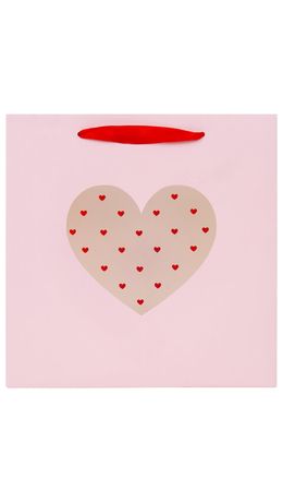Пакет подарочный 20х20х8 см ЗОЛОТАЯ СКАЗКА "With LOVE", с прозрачным окном, матовая ламинация, 608255