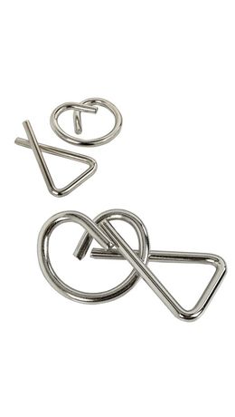 Головоломки металлические большие ЗОЛОТАЯ СКАЗКА, набор 16 штук, разные уровни сложности, 664928