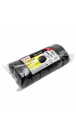 Губки для посуды OVAL BLACK 95х65х35мм КОМПЛЕКТ 6шт, КРУПНОПОРИСТЫЙ поролон/абразив L, 608649